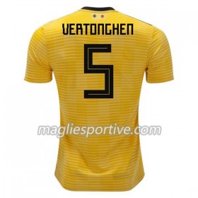 Completo Calcio Belgio Vertonghen 5 Divisa Trasferta Mondiali 2018